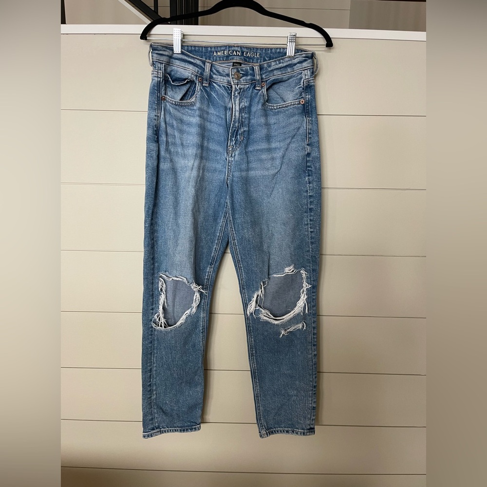 American Eagle Outfitters Blue Distressed Jeans